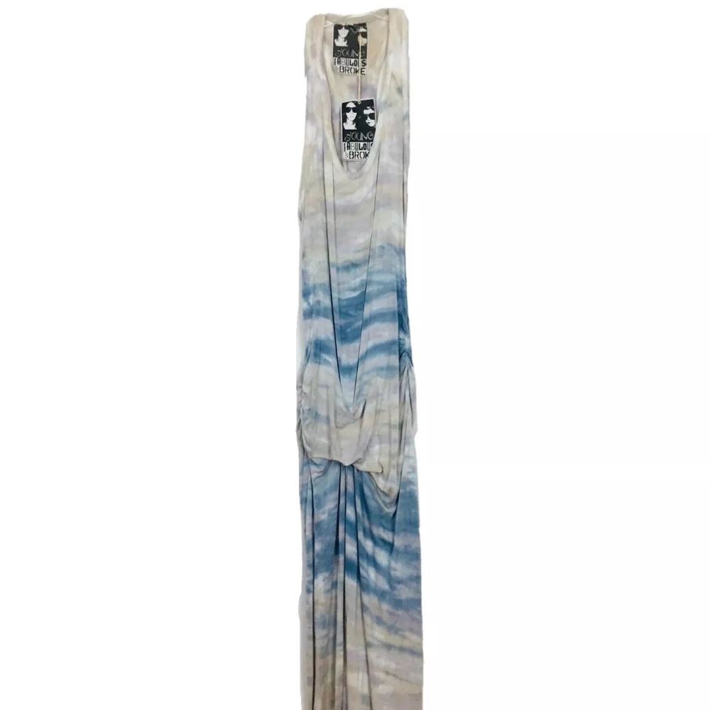 Young Fabulous Broke Hamptons Maxi Tie Die  Dress - Picture 3 of 8